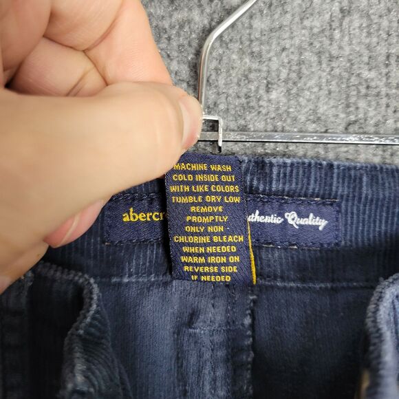 ABERCROMBIE Blue Corduroy Flare Leg Girls Pants SIZE 16 - Picture 7 of 11